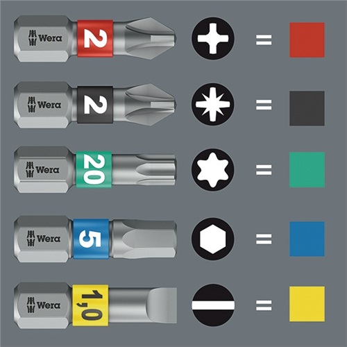 WERA Bitsortiment KK 100 52-tlg.Schlitz/PH/PZD/TX/6Kt.WERA WERA Bitsortiment KK 100 52-tlg.Schlitz/PH/PZD/TX/6Kt.WERA