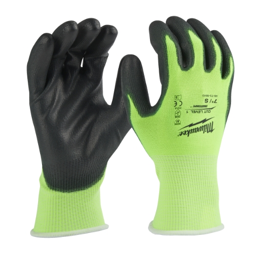 MILWAUKEE Größe 8 (M) 12er Pack Hi-Vis Schnittschutzhandschuhe Klasse 1/A