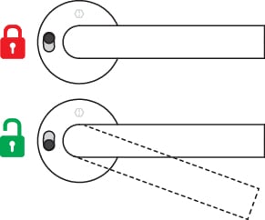 HOPPE® Amsterdam Drückergarnitur, schwarz matt, MiniLock, verriegelbare Griffrosette, ohne Schlüsselrosette, links