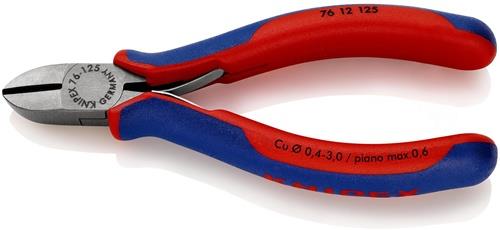 KNIPEX Seitenschneider L.125mm Form 1 Facette ja Kopf pol.Mehrkomp.-Hüllen KNIPEX