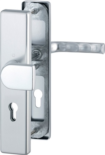 HOPPE® Schutz-Drückergarnitur mit Langschild London 113/2221/2410, 8/72 mm, Aluminium, 3701339