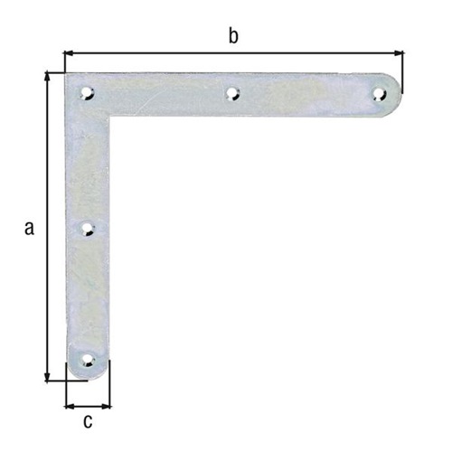 GAH Eckwinkel L.150x150mm B.20mm S.2mm STA galv.verz.d.pass.GAH