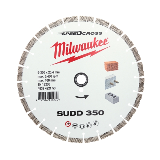 für lärmreduzierte Schnitte in harten Materialien Speedcross Diamanttrennscheibe SUDD 350 mm
