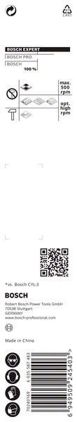 BOSCH EXPERT HEX-9 Multi Construction Bohrer, 6,5 x 90 x 150 mm BOSCH EXPERT HEX-9 Multi Construction Bohrer, 6,5 x 90 x 150 mm