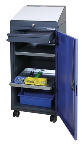 TECWERK Werkzeugschrankset m.Pultaufsatz H1310xB500xT500mm anthrazitgrau/taubenblau TW