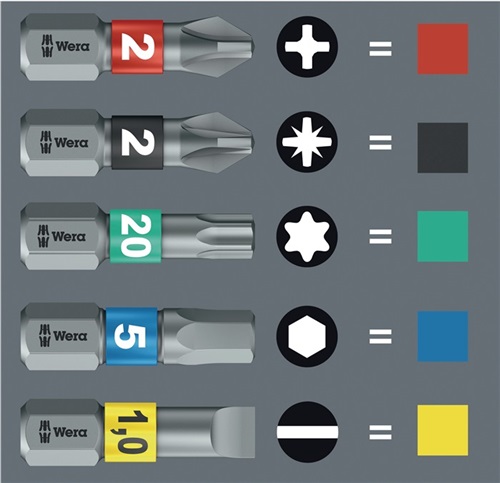 WERA Bitsortiment KK 20 Tool Finder 1 8-tlg.Schlitz/PH/PZD/TORX® WERA