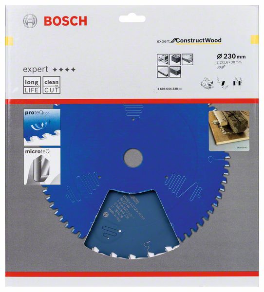 BOSCH Kreissägeblatt Expert for Construct Wood, 230 x 30 x 2,0 mm, 30