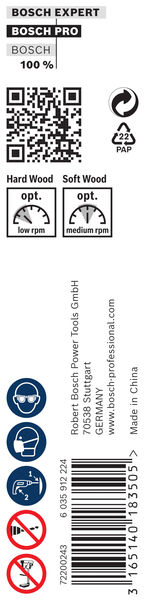 BOSCH Holzschlangenbohrer, Sechskant 10 x 385 x 450 mm, d 6,35 mm