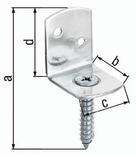 GAH Flechtzaunhalter 83x32x30x38mm VA ma L-Form GAH