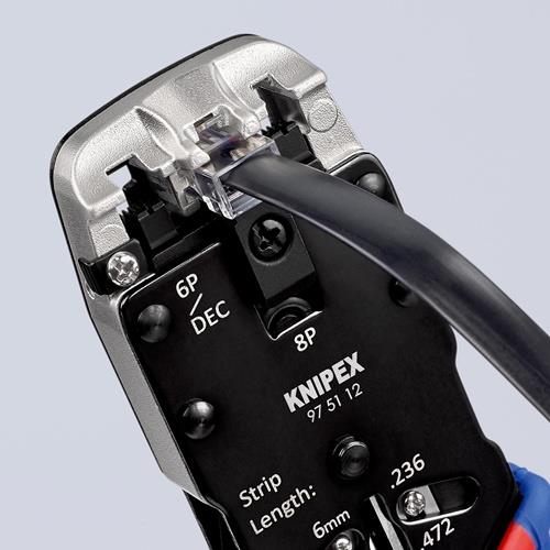 KNIPEX Crimpzange f.Westernstecker L.200mm KNIPEX KNIPEX Crimpzange f.Westernstecker L.200mm KNIPEX