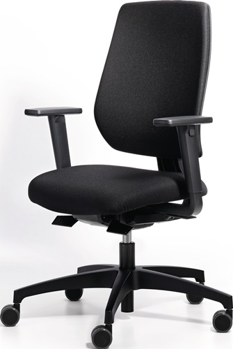 DAUPHIN Bürodrehstuhl m.Synchr.-Techn.schwarz/schwarz 390-510mm