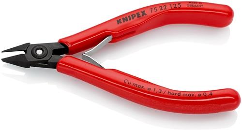 KNIPEX Elektronik-Seitenschneider L.125mm Form 2 Facette ja,kl.KNIPEX