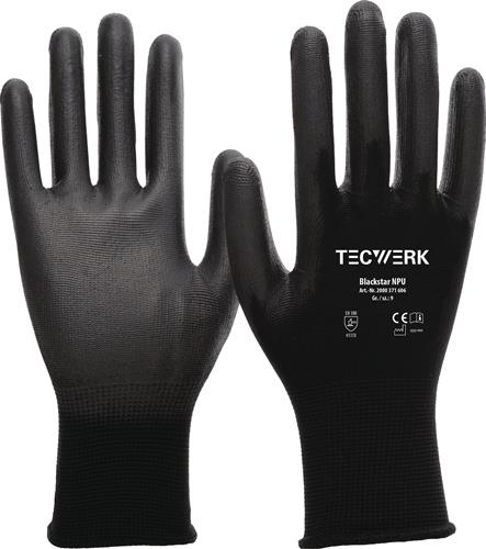 TECWERK Handschuhe Blackstar NPU Gr.10 (XXL) schwarz EN 388 PSA II TECWERK