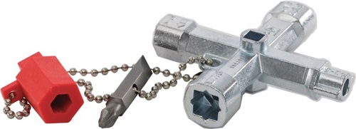 SCHUEBO Schaltschrankschlüssel Doublehead Key 11 Funktionen m.Bitadapter SCHUEBO