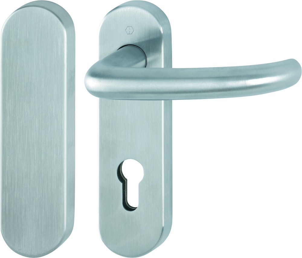 HOPPE® FH Standflügelgarnitur mit Kurzschild San Francisco FS-E1301/353KH, Edelstahl, 11666025 HOPPE® FH Standflügelgarnitur mit Kurzschild San Francisco FS-E1301/353KH, Edelstahl, 11666025