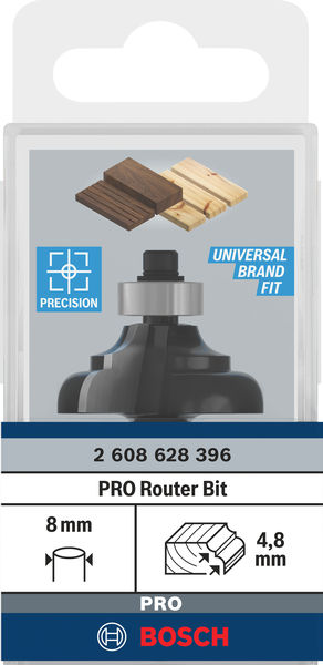 BOSCH Profilfräser C, 8 mm, R1 4,8 mm, B 9,5 mm, L 14 mm, G 57 mm