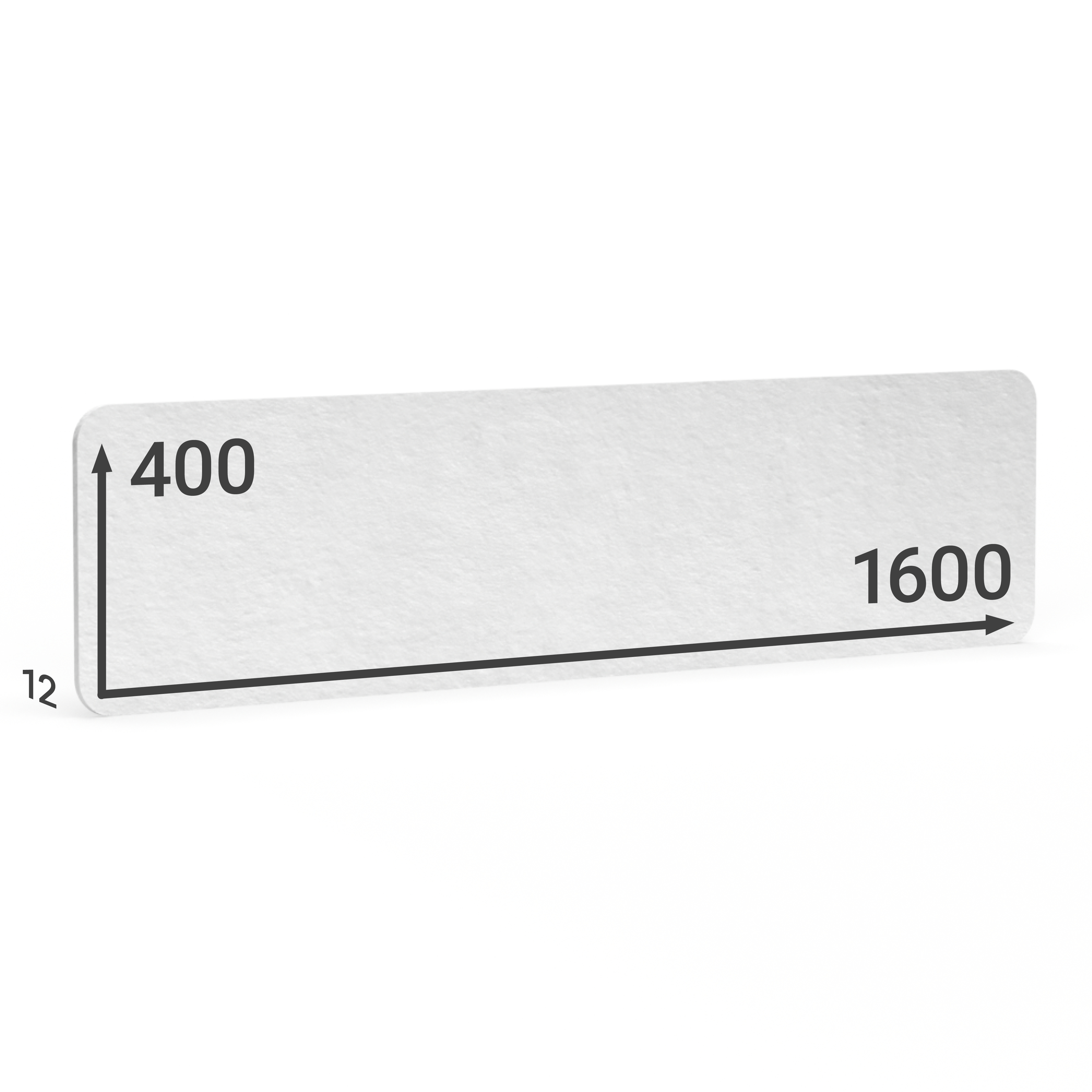 BMB AKUSTIX Vario eco, HxBxS: 400x1600x12 mm, Weiß, AV24