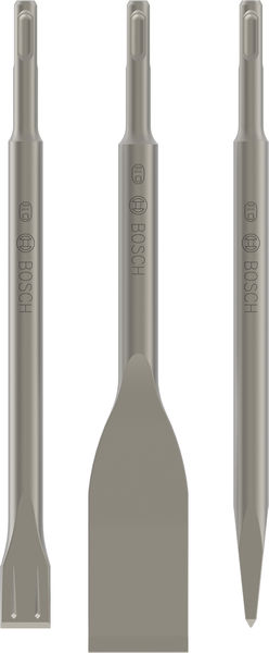 BOSCH Meißel-Set mit SDS plus, 3-teilig, 250, 250, 260 x 20, 40 mm