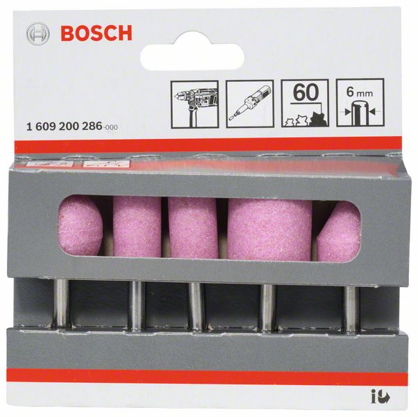 BOSCH Schleifstift-Set, 5-teilig, 6 mm, 60, 25, 15, 15, 25, 20 x 24, 30, 30, 25, 25 mm