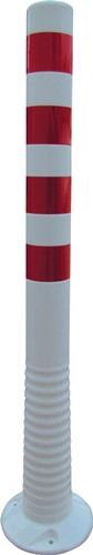 TESTBOY Sperrpfosten Ku.weiß/rot D.80mm z.Schr.H.ü.Flur1000mm