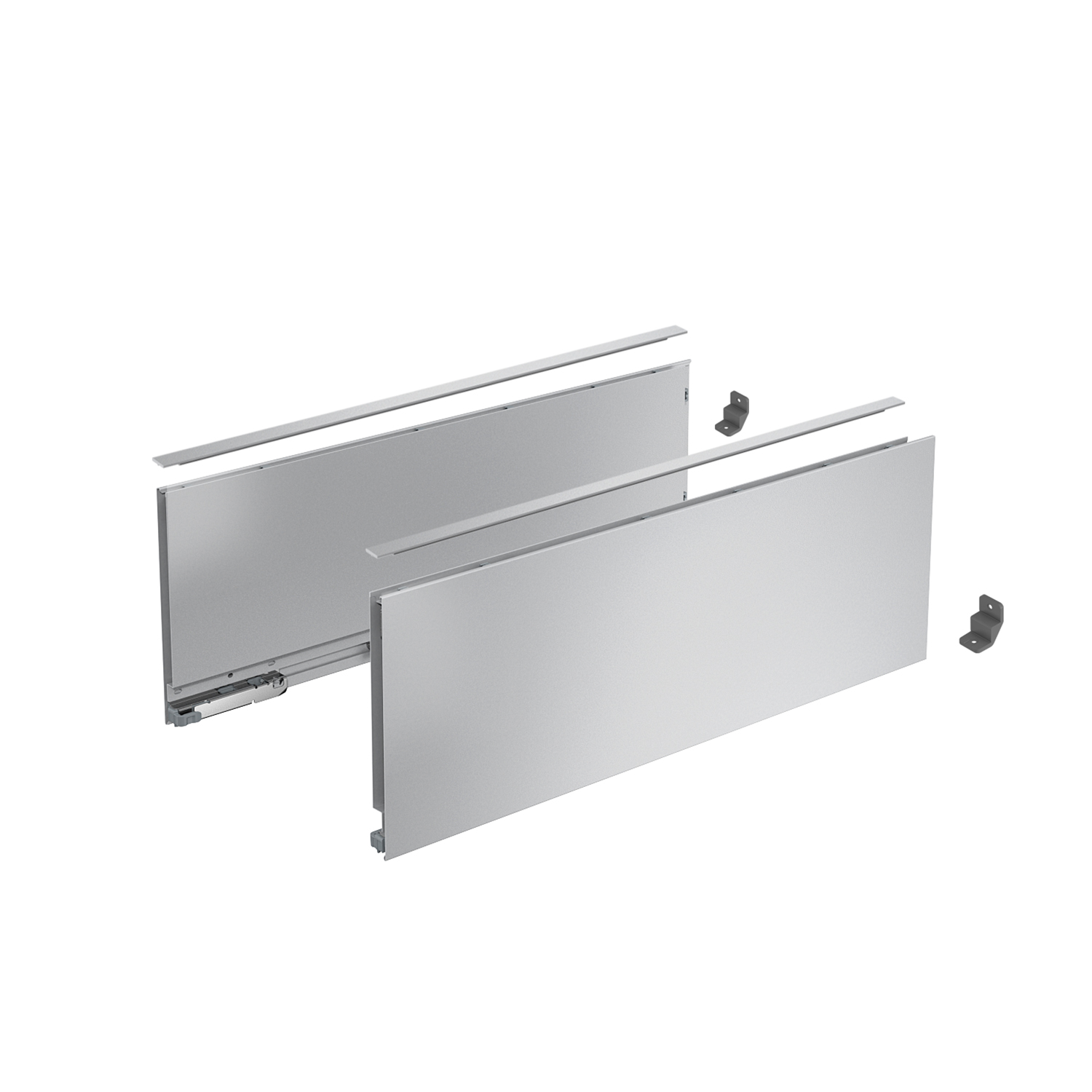 HETTICH AvanTech YOU Set Zarge, Höhe 187 mm x NL 550 mm, silber, links und rechts, 9353359