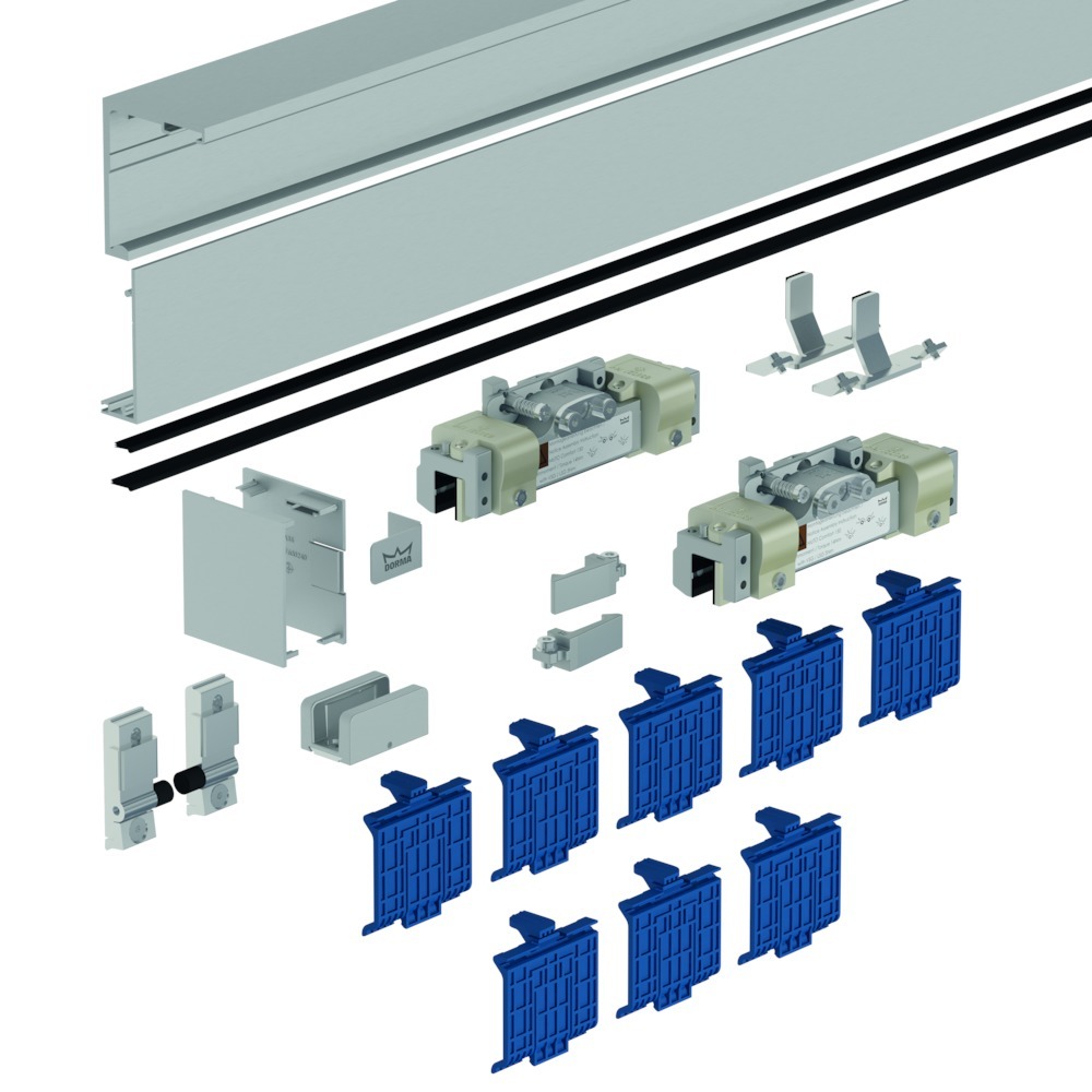 DORMA GLAS Schiebetürbeschlag MUTO Comfort L 80, Deckenmontage, Aluminium