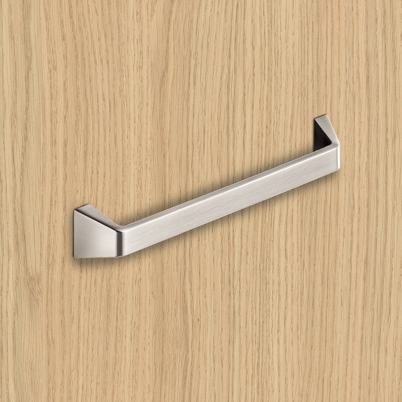HETTICH Griff Basilia, •–• 192, L 208 mm, B 30 mm, H 30 mm, Edelstahl Optik gebürstet, 115076 HETTICH Griff Basilia, •–• 192, L 208 mm, B 30 mm, H 30 mm, Edelstahl Optik gebürstet, 115076