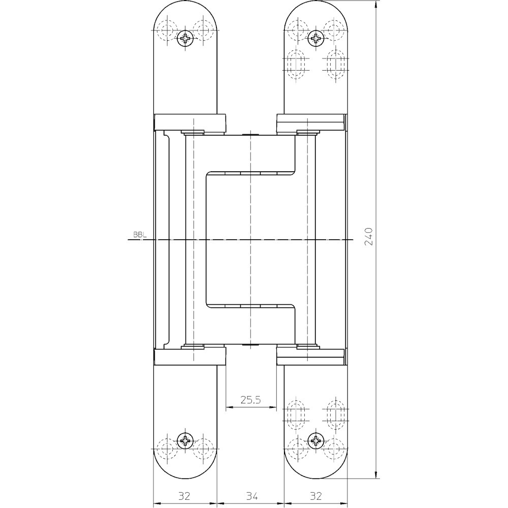 SIMONSWERK Verdecktliegendes Türband TECTUS® TE 640 3D A8 Energy