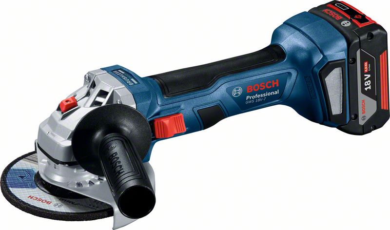 BOSCH Combo Kit 2-tlg. 18V: GWS 18V-7 + GBH 18V-22 + 2 x Akku 4.0Ah, Schnellladegerät