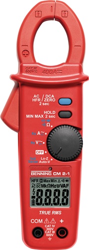 Stromzangenmultimeter CM 2-1 0,01 A-400 A CAT IV 600 V,CAT III 100 V BENNING