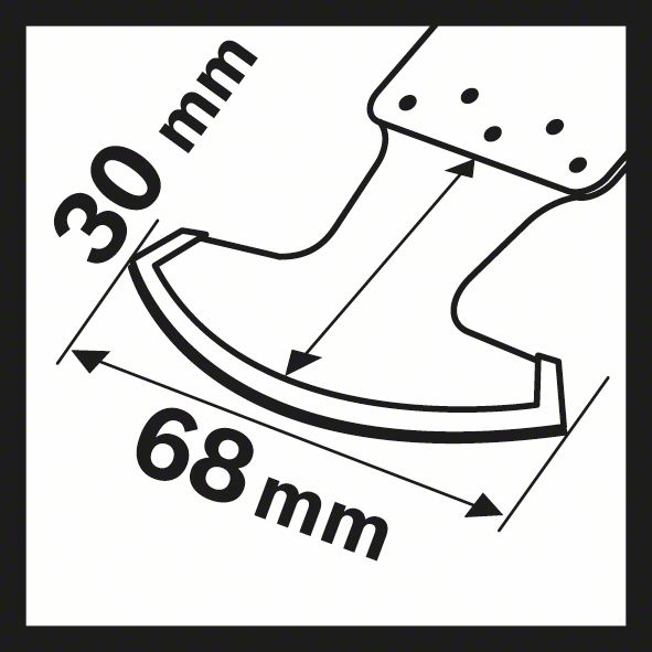 BOSCH Carbide-RIFF Segmentsägeblatt MATI 68 MT4, 30 x 68 mm, 1er-Pack