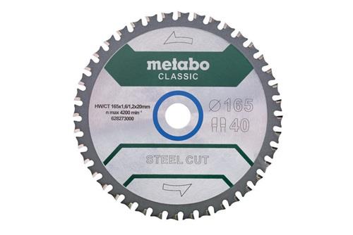 METABO Kreissägeblatt steel cut classic D165xDicke1,6xBohrung20mm FZFA
