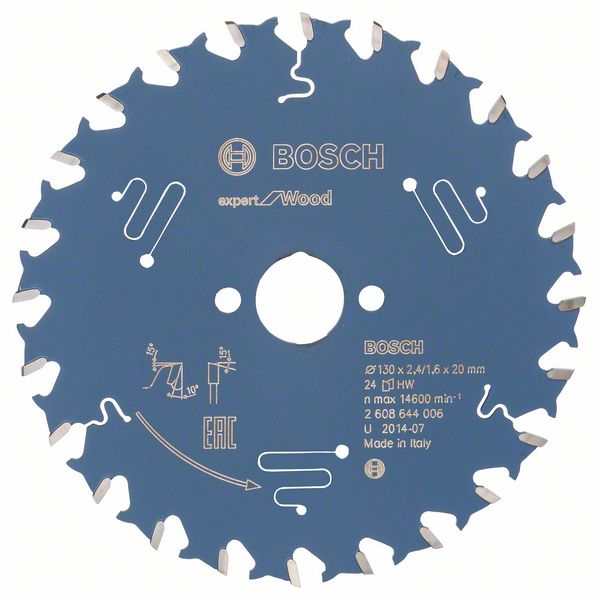 BOSCH Kreissägeblatt Expert for Wood, 130 x 20 x 2,4 mm, 24