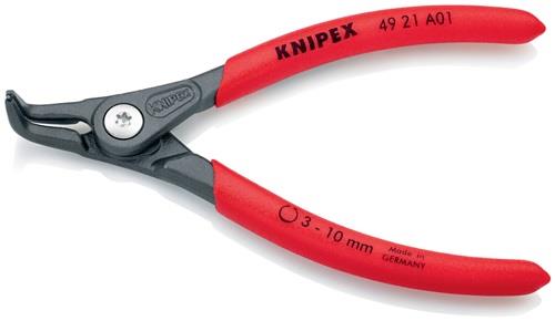 KNIPEX Außensicherungsringzange A 01 f.Wellen D.3-10mm 90Grad gew.L.130mm KNIPEX