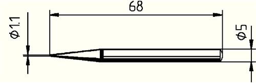 ERSA Lötspitze Serie 032 bleistiftspitz B.1,1mm 0032 BD/SB ERSA