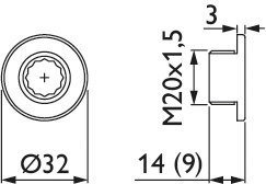 HERMAT Drückerrosette 2402.KF, Edelstahl