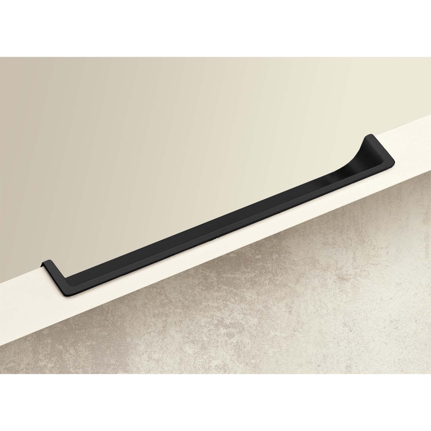 HETTICH Einsetzgriff Genzone, L 134 mm, B 16 mm, H 16 mm, Schwarz matt, 9347581