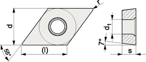 PROMAT Wendeschneidplatte DCMT 11T308-F UNI Bearb.Schlicht PROMAT