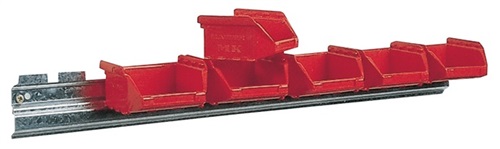 MAUSER Sichtlagerkastenset H75xB602xT180mm STA verz.m.Sichtlagerkästen 6xMK5 rot MAUSER
