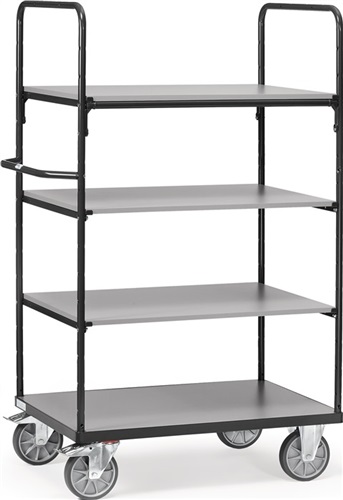 FETRA Etagenwagen L1369xB809xH1800mm Gesamt-Trgf.600kg 4 Etagen Stirnwand offen