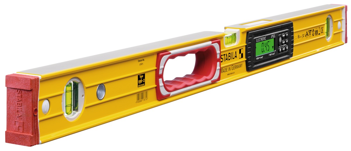 STABILA Elektronik-Wasserwaage TECH 196 electronic IP 65, 81 cm, mit Wasserwaagen-Tasche