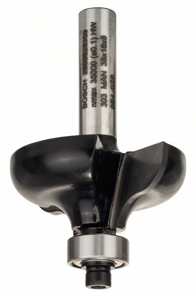 BOSCH Profilfräser G, 8 mm, R1 6,35 mm, D 38 mm, L 15,7 mm, G 57 mm