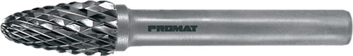 PROMAT Frässtift RBF D.12mm Kopf-L.25mm Schaft-D.6mm HM Verz.Kreuz PROMAT
