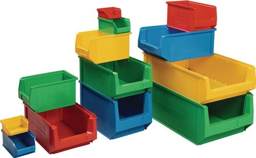 TECWERK Sichtlagerkasten L350/300xB210xH200mm PE gelb TECWERK