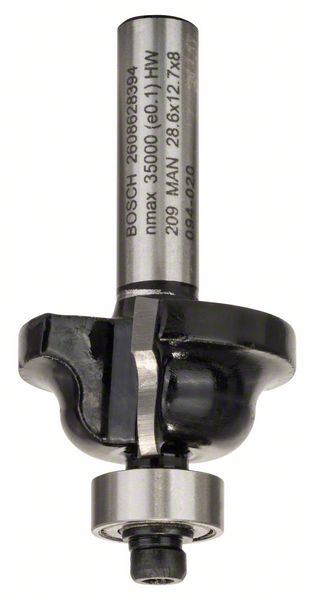 BOSCH Profilfräser B, 8 mm, R1 4 mm, B 8 mm, L 12,4 mm, G 54 mm