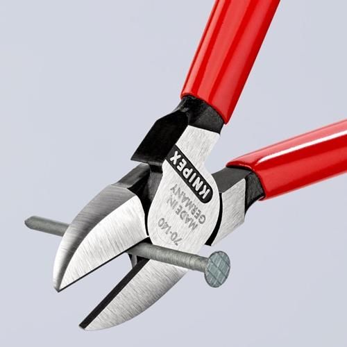 KNIPEX Seitenschneider L.140mm Kopf pol.Ku.-Überzug KNIPEX