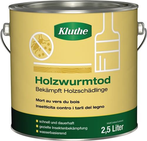 KLUTHE Holzschutzmittel Holzwurmtod farblos 2,5l Dose KLUTHE