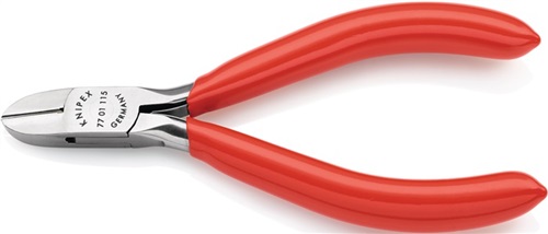 KNIPEX Elektronik-Seitenschneider L.115mm Form 0 Facette ja Ku.-Überzug