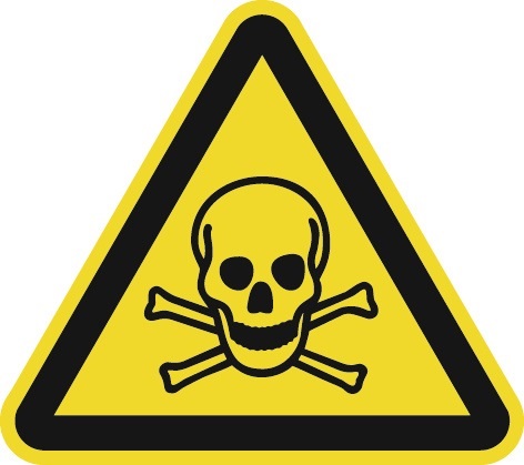 PROMAT Warnzeichen ASR A1.3/DIN EN ISO 7010 200mm Warnung vor giftigen Stoffe Folie
