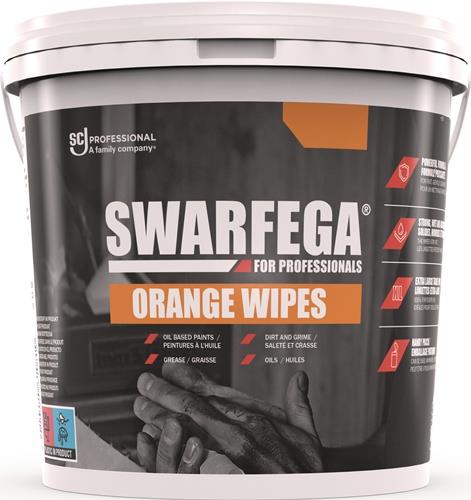 SWARFEGA Handreinigungstuch Swarfega® ORANGE Wipes o.Eins.v.Wasser 150 St SWARFEGA